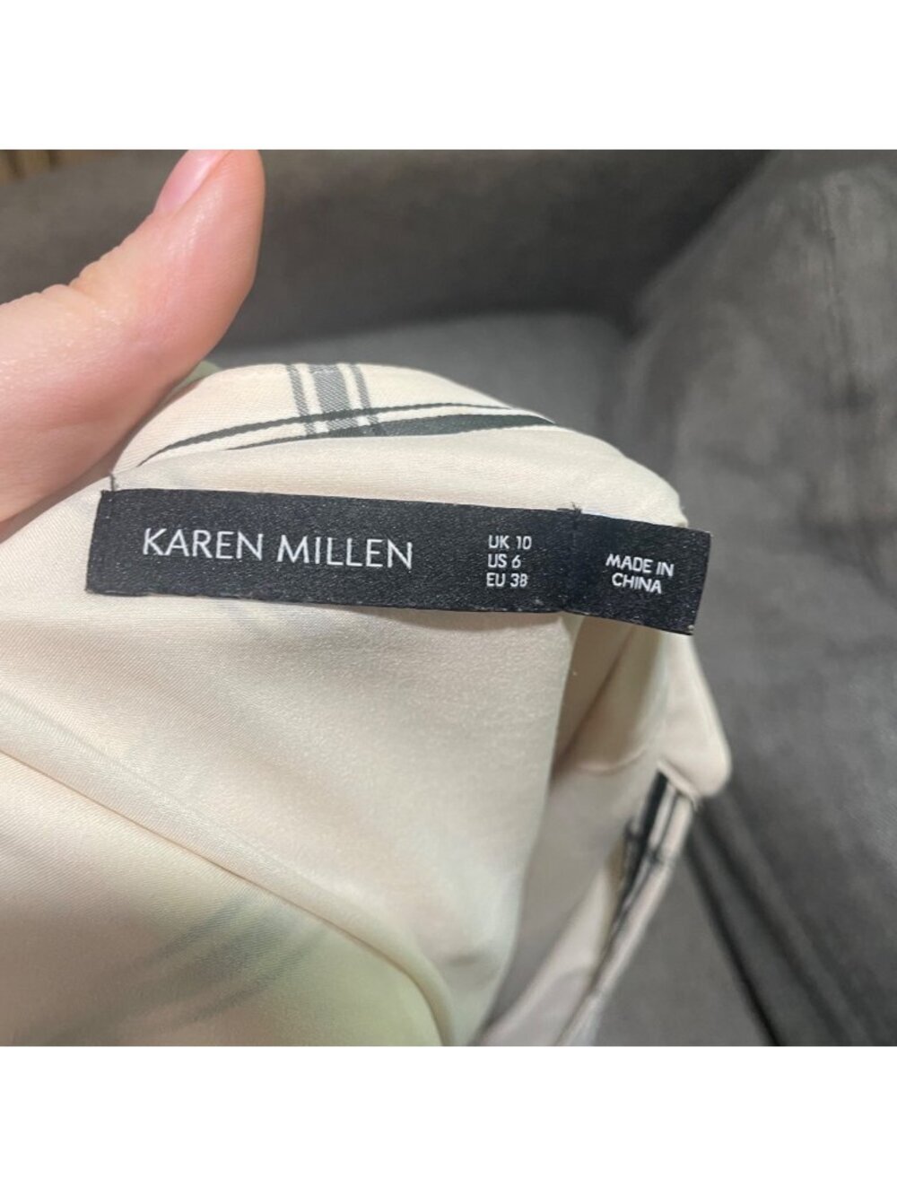karen millen checked midi dress - Picture 7 of 8